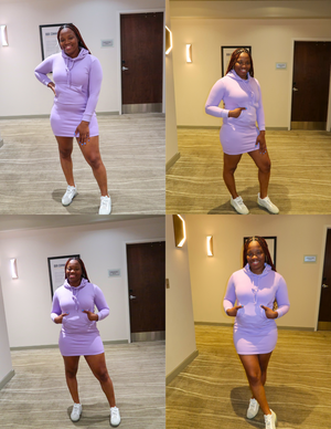 Butter Soft Hoodie Dress | Lilac